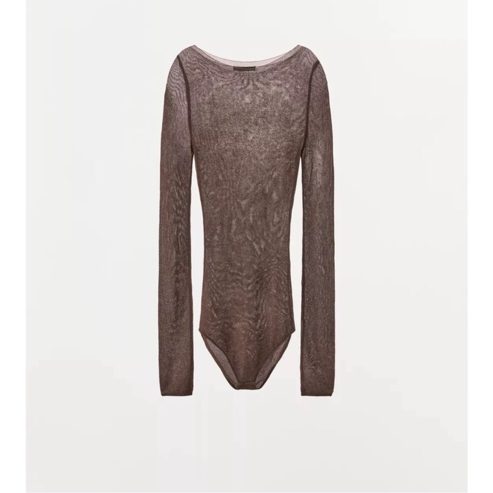 ZARA 100% VISCOSE KNIT BODYSUIT - Picture 8 of 10